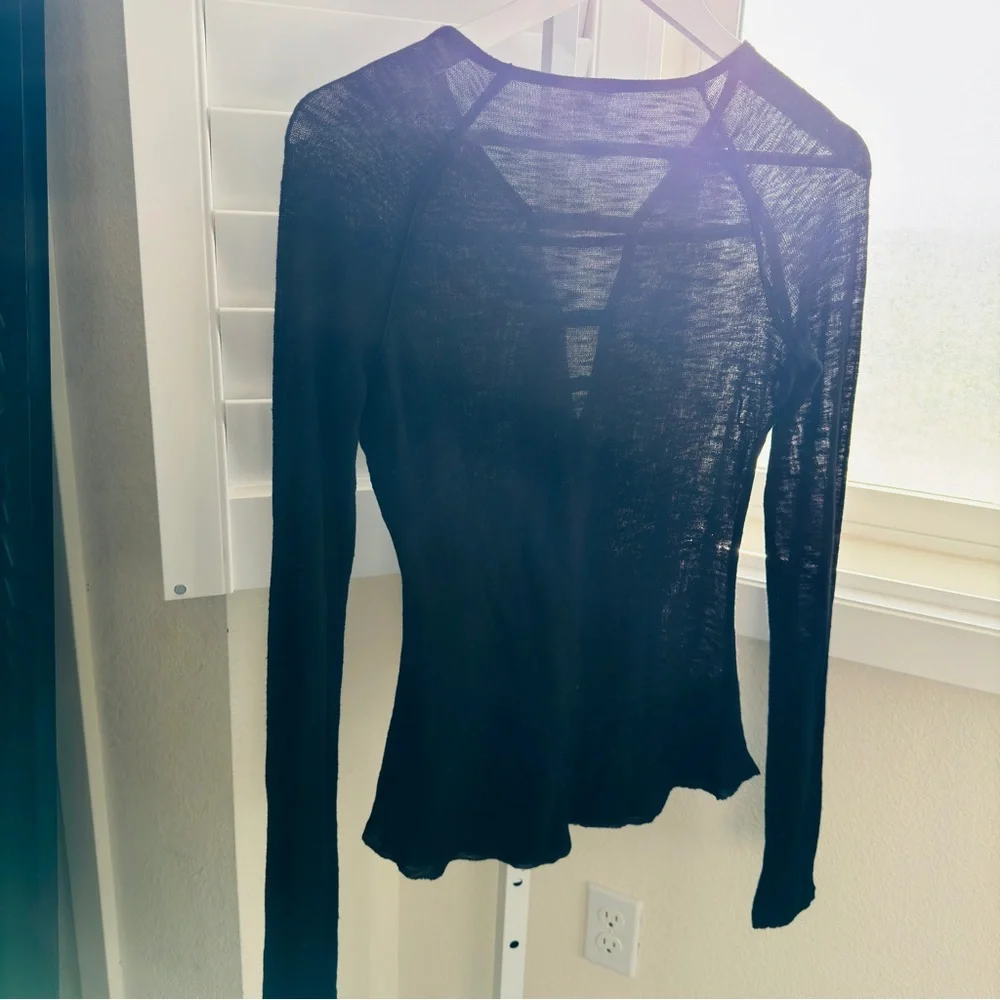 Freepeople. Intimately free. Size S. Sheer full sleeve with curved hem. NWOT - Picture 2 of 14